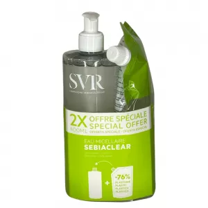 Pack Sebiaclear Eau Micellair Agua Micelar Limpiadora, 400 ml + Recarga Sebiaclear Eau Micellair Agua Micelar Limpiadora, 400 ml. - SVR