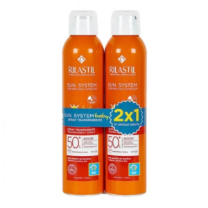 Pack Sun System Spray Trasparente Baby SPF50+, 200 ml. + 200 ml. - Rilastil