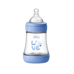 Perfect 5 Biberón Silicona Azul Claro 0m+, 150 ml. - Chicco