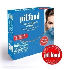 Pilfood Pack Intensity Hombre, 60 Cap. + 15 Amp. + Champú ATC, 200 ml. de Regalo - Laboratorio Serra Pamies