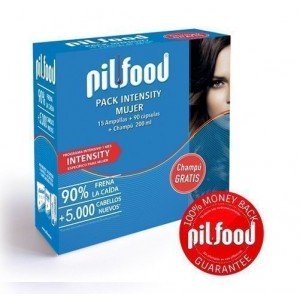 Pilfood Pack Intensity Mujer, 90 Cap. + 15 Amp. + Champú ATC, 200 ml. de Regalo - Laboratorio Serra Pamies