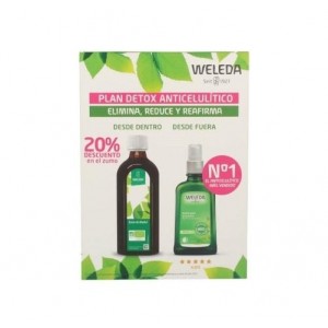 Pack Detox Anticelulítico Zumo de Abedul 250 ml + Abedul Aceite Anticelulítico, 100 ml, 20% de Descuento en el Zumo. - Weleda