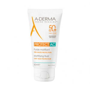 Aderma Protect AC Fluido Solar Facial Matificante SPF50+, 40 ml. - A-Derma