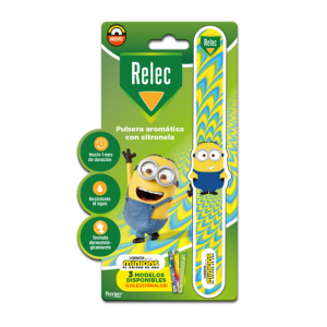 Relec Pulsera con Citronela Minions AMARILLO, 50 ml. - Perrigo