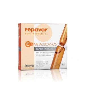 Repavar® Reevitalizante C5,5% Metaglicanos Flash Extreme, 1 ml x 5 Ampollas. - Ferrer