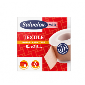 Salvelox Textile Esparadrapo Beige, 5m x 2,5cm.- Orkla