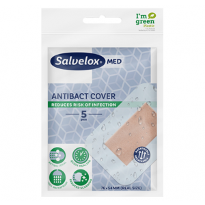 Salvelox Med Antibact Cover Apósito 76 x 54 mm, 5 ud. - Orkla