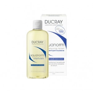 Squanorm Champú Tratante Anticaspa - Caspa grasa, 200 ml.- Ducray