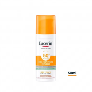 Sun Face Oil Control Crema con Color Tono Medio FPS50+, 50 ml. - Eucerin