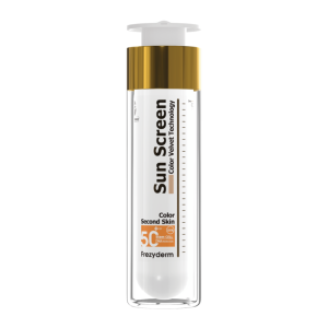 Sun Screen Color SPF 50+ Velvet Second Skin Technology, 50 ml. - Frezyderm