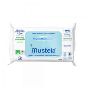 Toallitas Limpiadoras Biodegradables BIO, 60 ud. - Mustela
