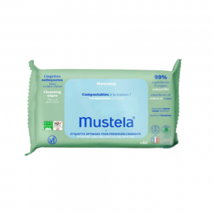 Toallitas Limpiadoras compostables con perfume, 60 ud. - Mustela