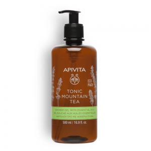 Tonic Mountain Tea Gel de Baño con Aceites Esenciales, 500 ml. - Apivita