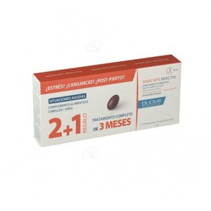 Trio Anacaps Reactive Complemento Alimenticio, 2 cajas de  30 Cápsulas + 1 caja de Regalo! - Ducray