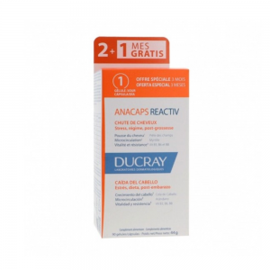 Trio Anacaps Reactiv Complemento Alimenticio, 60 Caps + 30 Caps de Regalo! - Ducray