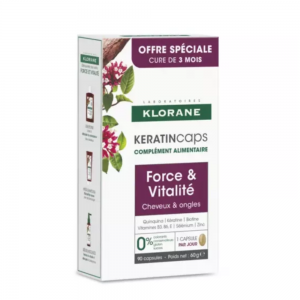 Keratincaps Tratamiento de 3 Meses, 2 cajas de 30 capsulas + 1 caja de 30 capsulas de Regalo! - Klorane