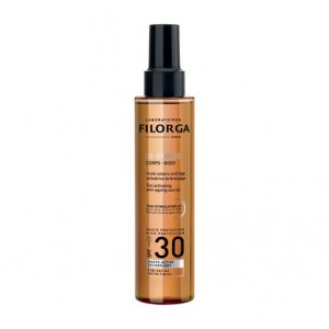 UV-Bronze Cuerpo SPF30 Aceite Solar Antiedad Acelerador del Bronceado, 150 ml. - Filorga