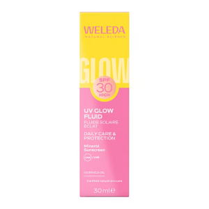 UV Glow Fluid Solar SPF 30 Mineral Sunscreen, 30 ml. - Weleda 