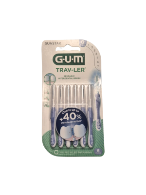 GUM Cepillo Interdental Trav-ler de 0.6 mm, 6un.  - Sunstar