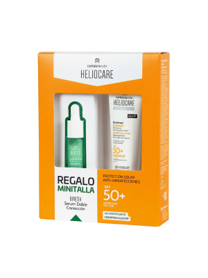 Pack Proteccion Solar Anti-imperfecciones: Heliocare 360° Acnimat, 50 ml. + Biretix Double Correction Serum, 10 ml.  - Cantabria Labs