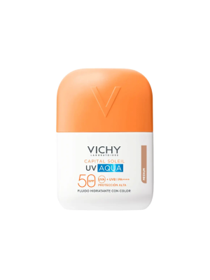 Capital Soleil UV AQUA Fluido Hidratante con Color Tono Medio, 50 ml. - Vichy