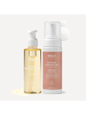 Set Doble Limpieza:Aceite Desmaquillante, 150 ml.  + Espuma Limpiadora, 150 ml. - Segle Clinical