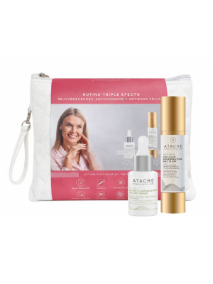 Rutina Triple Efecto: CVital Sérum Blast C Velvet Antioxidante, 30 ml. + Excellence Cellular Regeneration Day 15 SPF, 50 ml. - Atache