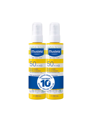 Duplo Spray Solar alta Protección SPF50, 200 ml. + 200 ml. - Mustela