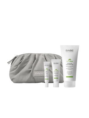 Rutina Stop AKN: Stop Akn Fluido Matificante, 40 ml. + Stop Akn Gel Spot Control, 10 ml. + Stop Akn Limpiador Purificante, 200 ml. - BABE