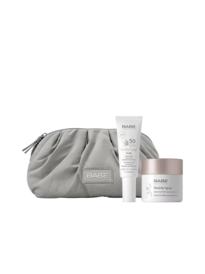Rutina Healthy Aging+ Pieles Maduras:Healthy Aging+ Fluid SPF 50, 40 ml. + Healthy Aging+ Crema Multi Acción para Piel Madura, 50 ml. - BABE