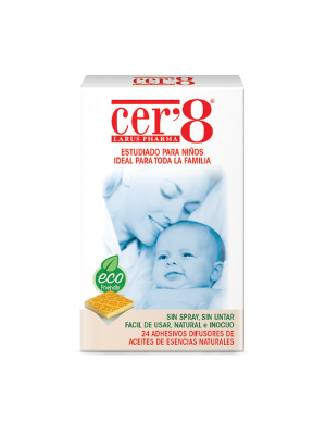 Cer’8® Pegatinas Antimosquitos, 24 Adhesivos. - Larus Pharma