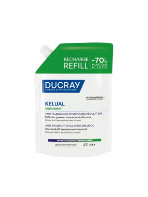 Kelual Squanorm Champú Anticaspa Regulador Caspa Grasa Recarga, 400 ml. - Ducray 