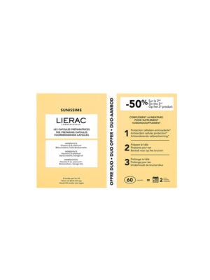 Sunissime, Cápsulas Preparadoras del Bronceado 2x30 uds.- Lierac