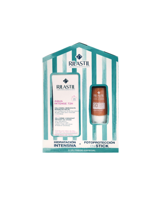 Pack Aqua Intense 72h 40 ml + Sun System Stick Transparente SPF50+ 8,5g. - Rilastil