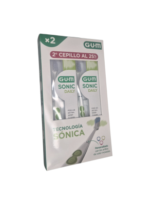 GUM Duplo Sonic Daily Cepillo De Dientes Sónico Blanco  - Sunstar