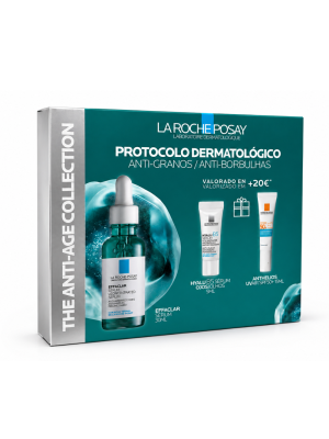 Protocolo Antigranos: Effaclar Serum, 30ml + Hyalu B5 Serum Ojos, 5ml + Anthelios Uvair SPF50+, 15ml. - La Roche Posay 