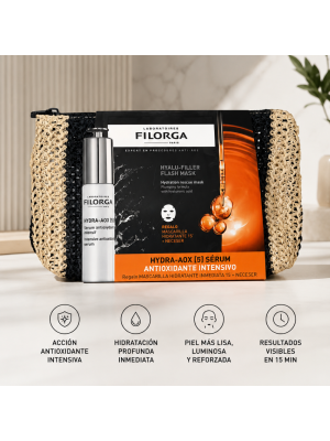 Pack Filorga Neceser Hydra AOX Serum 30ml + Hyalu Filler Flash Mask de Regalo. -Filorga
