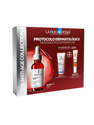 Protocolo Renovar & Antimanchas : Retinol B3 Serum, 30ml + Mela B3 Doble Dose, 15ml + Anthelios UVmune 400 Fluido Antimanchas SPF50+, 15ml. - La Roche Posay 