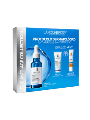 Protocolo Antiarrugas & Antimanchas : Hyalu B5 Suractivated , 30ml + Mela B3 Doble Dose, 15ml + Anthelios UVair SPF50+, 15ml. - La Roche Posay 