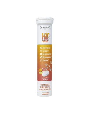 HY DROP Vitaminas y Minerales con Electrolitos de Pomelo, 18 Comprimidos Efervescentes. - Drasanvi