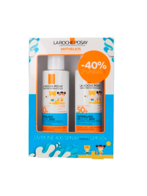 Duplo Anthelios UVMUNE 400 Dermo-Pediatrics Spray Invisible SPF50+, 200 ml.+ 200 ml. - La Roche Posay