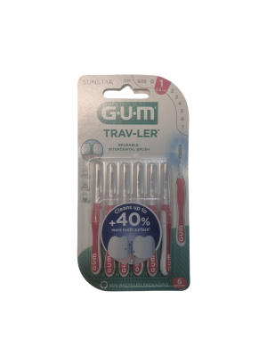 GUM Cepillo Interdental Trav-ler de 0.8 mm, 6 un. - Sunstar