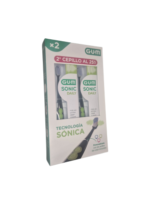 GUM Duplo Sonic Daily Cepillo de Dientes Sónico Negro – Sunstar