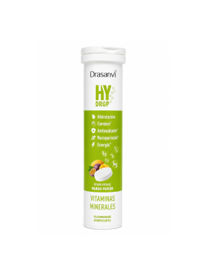 HY DROP Vitaminas y Minerales Mango Pasión, 18 Comprimidos Efervescentes. - Drasanvi