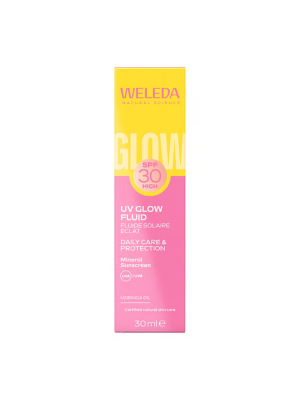 UV Glow Fluid Solar SPF 30 Mineral Sunscreen, 30 ml. - Weleda 