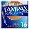 Tampax Compak Pearl Tampon 100%Algodon (Super Plus 16 U)