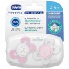Chicco Physio Comfort Chupete De Silicona De 0-6 Meses Tonos Rosas, 2 Unidades