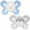 Chicco Physio Comfort Chupete De Silicona De 0-6 Meses Tonos Azules, 2 Unidades