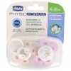 Chicco Physio Comfort Chupete De Silicona De 6-16 Meses Tonos Rosas, 2 Unidades