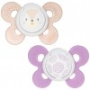 Chicco Physio Comfort Chupete De Silicona De 6-16 Meses Tonos Rosas, 2 Unidades